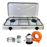 Set Cocina Camping A Gas Cocina Portatil 2 Plato Regulador