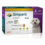 Antipulgas Simparic 10mg Cães 2,6 A 5kg - C\ 3 Comprimidos