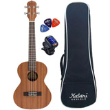 Kit Ukulele Acústico Tenor 26 Kalani Tribes Sapele Kal220 Ts