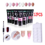 12pcs 15g Poly Gel Extensão Dedo Gelatina Poligel Unha Gel