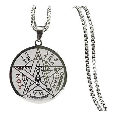 Collar Tetragramaton Medalla Pentagrama Acero Inoxidable Marca Tender Lihome | MercadoLibre