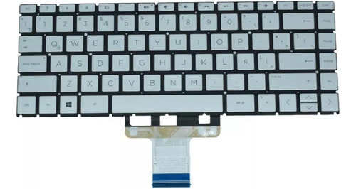 Teclado Compatible Hp 14-dh 14-dq 14-dk 14-df 14-fq Plateado