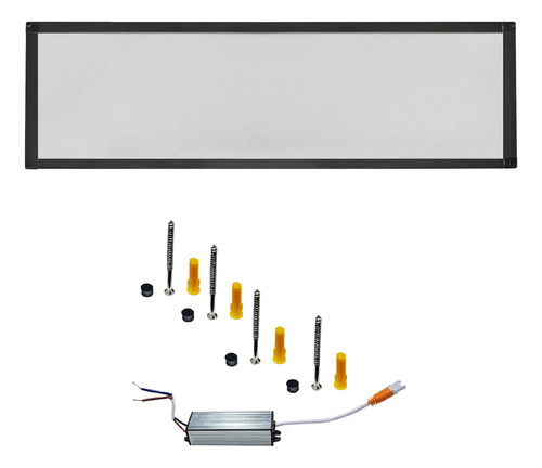 Painel Led Sobrepor 20x120 4000k Retangular 36w Preto Kt4