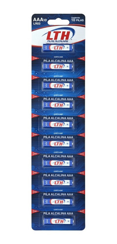 Paquete Blister 10 Pilas Aaa Alcalinas 1.5v Max Duracion Lth