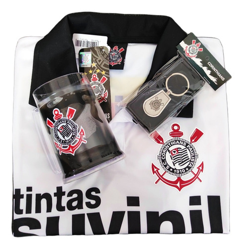 Kit Presente Corinthians - Camisa / Caneca / Chaveiro