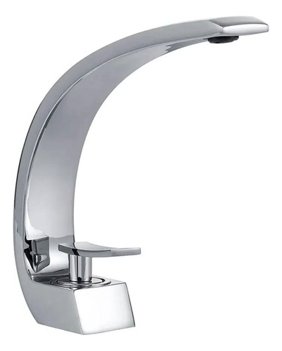 Torneira Banheiro Monocomando Cascata Curva Cromada Premium