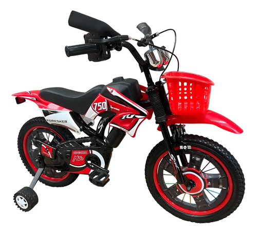 Bicicleta Tipo Moto Para Niños R16 Rodada 16 Diseño Realista