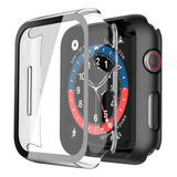 Protector Para Apple Watch S 6/5/4 40mm Negro Y Clear 