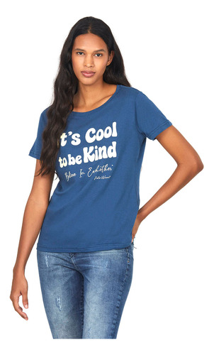 Camiseta Feminina Cool To Be King Polo Wear Azul Escuro