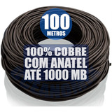 Cabo Rede E Cftv Cat5e Preto Rolo 100m Internet E 100 Rj 45