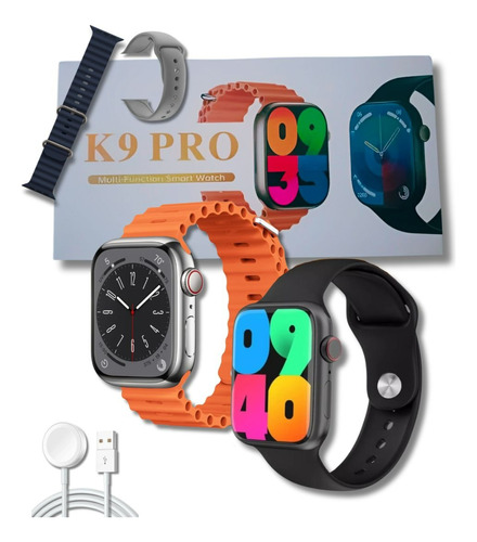 Relógio Smart K9 Pro 2 Pulseiras Nfc 45mm Series9 Lançamento