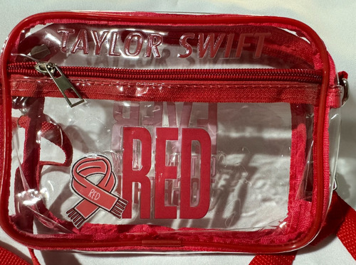 Bolso Estadio Transparente Taylor Swift Red 