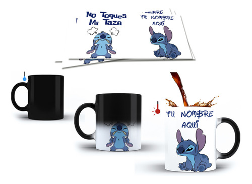 Taza Magica Personalizada De Stitch Con Nombre Modelo 5