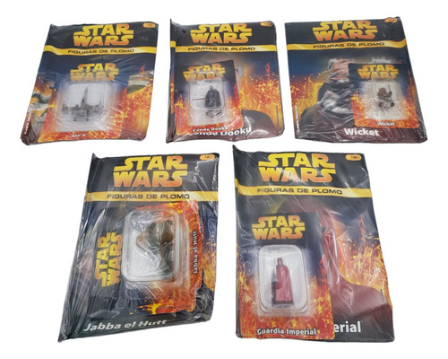 Lote #3 Star Wars 5 Figuras Plomo C/ Revista 2005 Deagostini