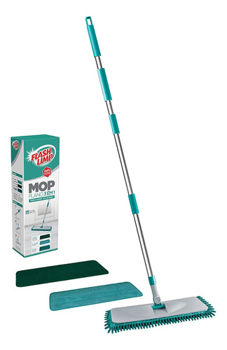 Mop Plano 3 Em 1 Limpeza Pesada Mop0617 Flash Limp