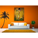 Cuadro Klimt El Beso 60x90 Canvas Moderno Grande Envio