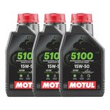 Aceite Moto 4t 5100 15w50 Semi Sintetico Motul 3 Litros