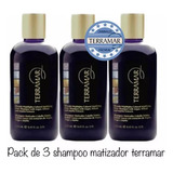 Pack Terramar 3 Shampoo Matizador Cabello Teñido Rubio Luces