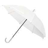 Paraguas Blanco Sombrilla Semiautomático Tipo Bastón 90cm Diseño De La Tela Liso