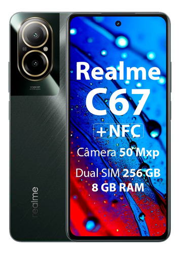 Smartphone Realme C67 Dual Sim 256gb  8gb Ram Preto + Nfc 