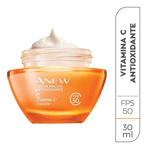 Anew By Avon Crema Facial Antioxidante Con Vitamina C Fps 50