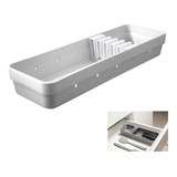 Organizador Gaveta Divisor Porta Facas Talheres Cozinha Ou Cor Branco