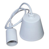 Porta Lamparas Colgantes Sica Capuchon Blanco E27 Apto Led