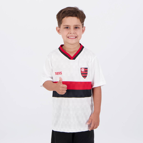 Camisa Flamengo Schoolers Infantil Branca