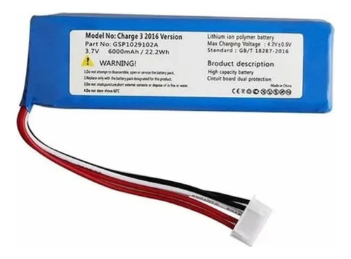 Bateria Compatível C/ Jbl Charge 3  Gsp1029102a