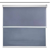 Cortinas Roller Doble Paño Blackout Con Visillo 100x200cm