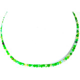 Set: Collar Pulsera Y Aretes Agata Verde 4 Mm