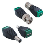 10 Conector Bnc E 5 P4 Macho Para Camera Intelbras Cftv.