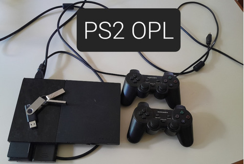 Ps2 Com Opl(sem Leitor)+controles Sem Fio+memory Card 128mb