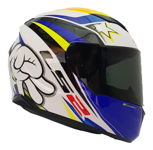 Casco Integral C/ Lente Ls2 Ff328 Stream Superstars Dot Moto