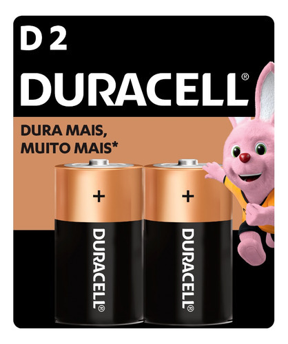 Pilha Alcalina D Grande Duracell 2 Unidades