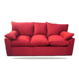 Juego De Living Sillon Italiano 3c En Tela Chenille