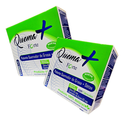 2 Quema + Forte - Quemador + Inhibidor Apetito Premium