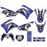 Kit Adesivo Trilha Gráfico Yamaha Xtz 250 Lander Azul Race