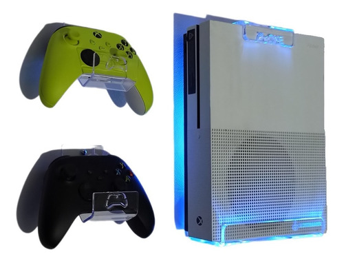 Soporte Para Xbox One S Con Led Rgb Y Dos Bases Para Control
