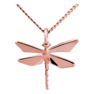 Dije Origami Libélula De Plata Con Acabado En Oro Rosa Color Rosa claro | Meses sin interés