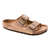 Sandalia Birkenstock Arizona Piel Tabaco Brown Unisex Casual