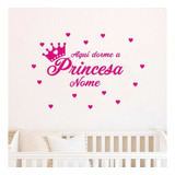 Adesivo Quarto Infantil Menina Princesa + Nome Personalizado