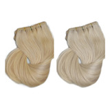 Cabelo Humano Loiro Platinado Nacional Fita Adesiva 100g75cm