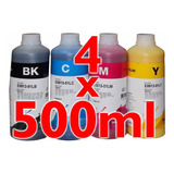 Kit 4 X 500 Ml Tinta Inktec E0013 Compatible Epson Durabrite