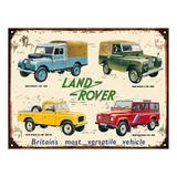 Cartel De Chapa Publicidad Antigua Land Rover P220