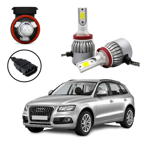 Kit Lâmpadas De Led Farol Milha Audi Q5 2012 2013 2014