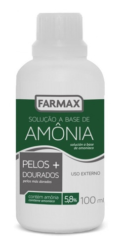 Solução A Base De Amônia 100ml Farmax Pelos+dourados