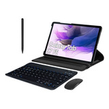 Capa Giratória + Teclado Abnt2 + Mouse Para Galaxy Tab S7 Fe