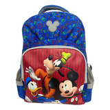 Morral Premium Grande Mickey Mouse Con Donald & Goofy Diseño De La Tela Multicolor