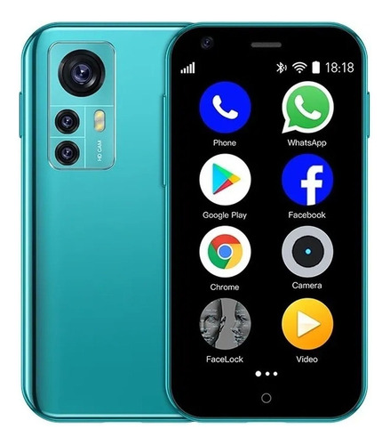 Teléfono Inteligente Android Barato D18 2.5 Pulgadas Azul Ra